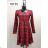 Šaty elegantní dlouhý rukáv dámské (S/M ONE SIZE) ITALSKÁ MÓDA IMM211535