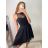 Elegantes Damen-Partykleid mit langen Ärmeln (S/M ONE SIZE) ITALIAN FASHION IM322282 S/M Kerosin