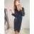 Elegantes, langärmliges Glitzerkleid für Damen (Einheitsgröße S/M) ITALIAN FASHION IMWGS223661 S/M rot