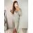 Elegantes, langärmliges Glitzerkleid für Damen (Einheitsgröße S/M) ITALIAN FASHION IMWGS223661 S/M rot
