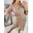 Elegantes, langärmliges Glitzerkleid für Damen (Einheitsgröße S/M) ITALIAN FASHION IMWGS223661 S/M rot