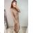 Elegantes, langärmliges Glitzerkleid für Damen (Einheitsgröße S/M) ITALIAN FASHION IMWGS223661 S/M rot