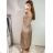 Elegantes, langärmliges Glitzerkleid für Damen (Einheitsgröße S/M) ITALIAN FASHION IMWGS223661 S/M rot