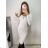 Šaty žebrované dlouhý rukáv dámské (S/M ONE SIZE) FRANCOUZSKÁ MÓDA FMWKK22MCY03841