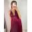 Šaty dlouhé elegantní s flitry na ramínka dámské (S/M ONE SIZE) ITALSKÁ MÓDA IMWD223775 S/M Schwarz