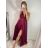 Šaty dlouhé elegantní s flitry na ramínka dámské (S/M ONE SIZE) ITALSKÁ MÓDA IMWD223775 S/M Schwarz
