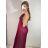 Šaty dlouhé elegantní s flitry na ramínka dámské (S/M ONE SIZE) ITALSKÁ MÓDA IMWD223775 S/M Schwarz
