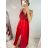 Šaty dlouhé elegantní s flitry na ramínka dámské (S/M ONE SIZE) ITALSKÁ MÓDA IMWD223775 S/M Schwarz