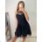 Šaty elegantní krátké bez rukávu společenské dámské (S/M ONE SIZE) ITALSKÁ MÓDA IMM22Q52233 S/M rot