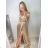 Carmen langes, trägerloses, elegantes Satin-Damenkleid (S/M ONE SIZE) ITALIAN FASHION IMPBB22B22735/DR – Limettengrün – S/M