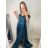 Carmen langes, trägerloses, elegantes Satin-Damenkleid (S/M ONE SIZE) ITALIAN FASHION IMPBB22B22735/DR – Limettengrün – S/M