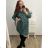 Langärmliges Damenkleid in Übergröße (XL/2XL EINHEITSGRÖSSE) ITALIAN FASHION IMWQ22ELISA
