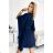 287-24 SOFIA Schmetterlingskleid mit Bindeband in der Taille - marineblau