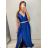 Šaty dlouhé společenské elegantní plesové dámské (S/M ONE SIZE) ITALSKÁ MÓDA IMM22Q52232