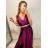 Šaty dlouhé společenské elegantní plesové dámské (S/M ONE SIZE) ITALSKÁ MÓDA IMM22Q52232