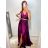 Šaty dlouhé společenské elegantní plesové dámské (S/M ONE SIZE) ITALSKÁ MÓDA IMM22Q52232