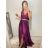 Šaty dlouhé společenské elegantní plesové dámské (S/M ONE SIZE) ITALSKÁ MÓDA IMM22Q52232