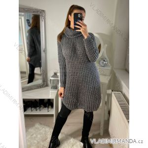 Damen-Strickkleid mit langen Ärmeln und Rollkragen (Einheitsgröße S/M) ITALIAN FASHION IM4227200