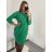Kleid klassische Langarm Damen (S / M ONE SIZE) ITALIENISCHE MODE IMM20548W S/M Schwarz