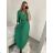 Šaty dlouhé elegantní dlouhý rukáv dámské (S/M ONE SIZE) ITALSKÁ MÓDA IMWKK223392