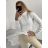 Warmer Strickpullover mit Rollkragen und langen Ärmeln für Damen (Einheitsgröße S/M) ITALIAN FASHION IMM22FD1001 S/M weiß