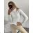 Warmer Strickpullover mit Rollkragen und langen Ärmeln für Damen (Einheitsgröße S/M) ITALIAN FASHION IMM22FD1001 S/M weiß
