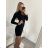 Elegantes eiskaltes langes trägerloses Kleid für Damen (S / M ONE SIZE) ITALIAN FASHION IMM22921
