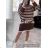 Sommerkleid Langarm geblümte Damen (UNI S / L) ITALIAN FASHION IMK20150
