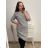 Elegantes Kurzarm-Sommer-Damenkleid (44-46-48-50-52) Polnische FASHION PMLP22DARA5/DU Schwarz und weiß 48