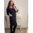 Elegantes Kurzarm-Sommer-Damenkleid (44-46-48-50-52) Polnische FASHION PMLP22DARA4/DU dunkelblau 44