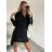 Elegantes Damenkleid mit langen Ärmeln (Einheitsgröße S/M) ITALIAN FASHION IMWGS223995