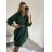 Sommerkleid Langarm geblümte Damen (UNI S / L) ITALIAN FASHION IMK20150