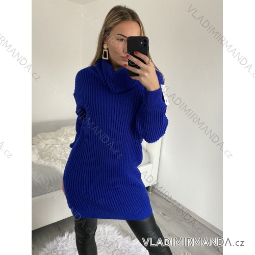 Übergroßes Strickkleid mit Rollkragen und langen Ärmeln für Damen (S/M/L ONE SIZE) ITALIAN FASHION IMPLI228123/DR