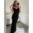 Šaty elegantní dlouhý rukáv dámské (S/M ONE SIZE) ITALSKÁ MÓDA IMM211535 weiß S/M