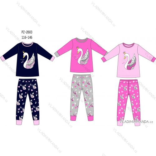 Langarm-Pyjama für Kinder, Jugendliche, Mädchen (116-146) SEASON SEZ22PZ-2603