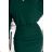 399-2 LARA Kleid mit Bündchen an den Ärmeln - grün