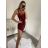 Šaty elegantní na ramínka dámské (S/M ONE SIZE) ITALSKÁ MÓDA IMWKK224074 S/M Schwarz