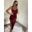 Šaty elegantní na ramínka dámské (S/M ONE SIZE) ITALSKÁ MÓDA IMWKK224074 S/M Schwarz