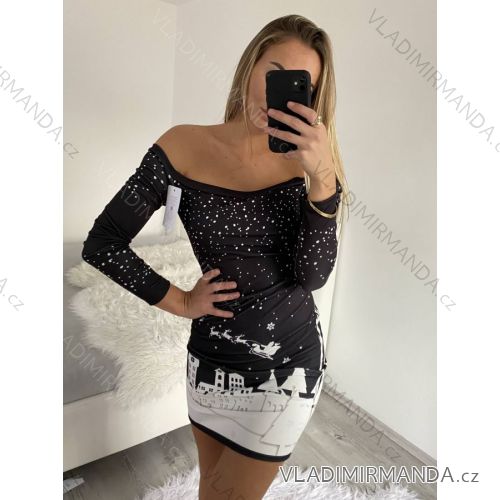 Kleid mit 3/4 Ärmeltasche für Damen (uni sl) ITALIAN Fashion IMWD20529