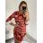 Šaty elegantní dlouhý rukáv dámské (S/M ONE SIZE) ITALSKÁ MÓDA IMWM217234