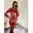 Šaty elegantní dlouhý rukáv dámské (S/M ONE SIZE) ITALSKÁ MÓDA IMWM217234 schwarz S/M