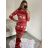 Šaty elegantní dlouhý rukáv dámské (S/M ONE SIZE) ITALSKÁ MÓDA IMWM217234 schwarz S/M