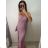 Elegantes langes Partykleid für Damen mit Trägern (S/M EINHEITSGRÖSSE) ITALIAN FASHION IMM2255333/DU S/M rosa