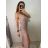 Elegantes langes Partykleid für Damen mit Trägern (S/M EINHEITSGRÖSSE) ITALIAN FASHION IMM2255333/DU S/M rosa