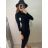 Šaty letní na ramínka dámské (S/M ONE SIZE) ITALSKÁ MÓDA IMPBB22B21841 schwarz S/M