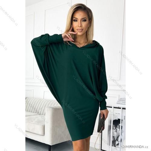 400-1 Fledermauskleid mit Kapuze - grün