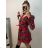 Šaty elegantní košilové dlouhý rukáv dámské (S/M ONE SIZE) ITALSKÁ MÓDA IMWKK223994
