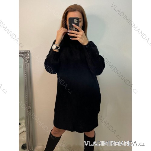 Šaty letní na ramínka dámské (S/M ONE SIZE) ITALSKÁ MÓDA IMPBB22B21841 S/M Schwarz