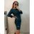 Klassisches warmes Langarmkleid für Damen (S/M EINHEITSGRÖSSE) ITALIAN FASHION IM4221214