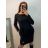 Klassisches warmes Langarmkleid für Damen (S/M EINHEITSGRÖSSE) ITALIAN FASHION IM4221214